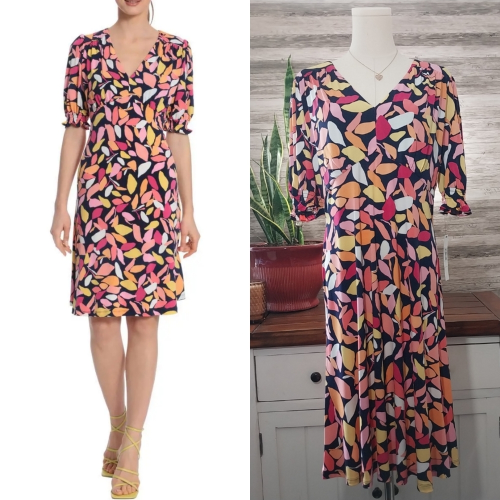 Maggie London Casual Knee Shift Dress Size 12 Womens